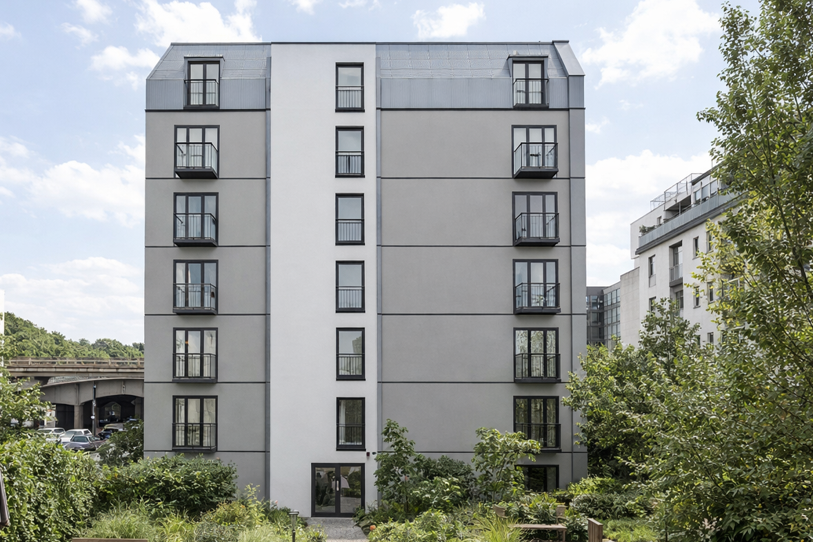 Visualisierung der Fassade von Schöneberg Ecke Yorck